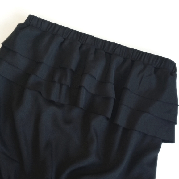 Arden B Black Ruffle Tube Top (Sleeveless) Romper Jumper Shorts / Jumpsuit XS - Picture 3 of 9